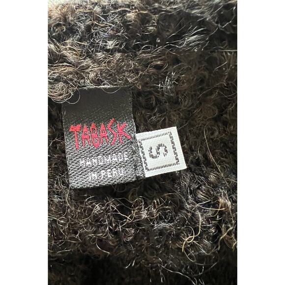 Tabask Handmade Peruvian Alpaca Wool Blend Knit Brown Long Cardigan Sweater Sz S - Picture 11 of 16